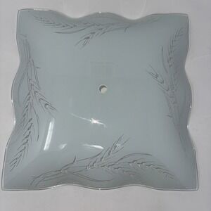 WESTINGHOUSE Frosted Glass Wheat Design Ruffled Edge Light Diffuser New 12 Inch